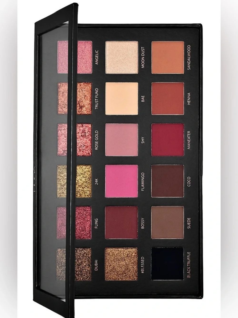 DISCONTINUED HUDA BEAUTY Rose Gold Textured Eyeshadow Palette neutral matte chic
